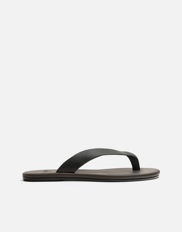 صندل جلدي LIMITED EDITION - بني الخاص بـ Zara