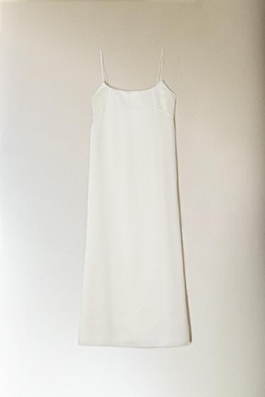 CHEMISE DE NUIT SOIE BEIGE - Écru de Zara - Image 5