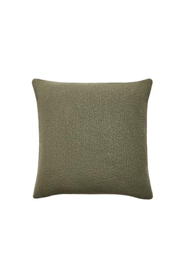 Zara TEXTURED THROW PILLOW COVER - Green