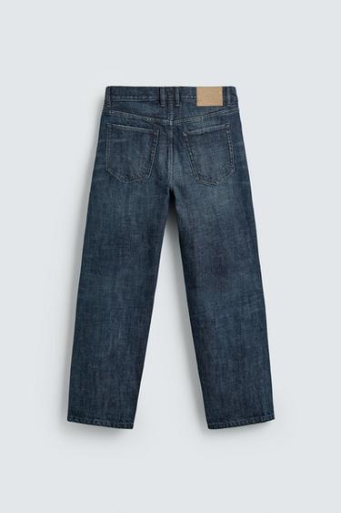 JEAN SELVEDGE COUPE DÉCONTRACTÉE CHEVILLE - Bleu marine de Zara - Image 8