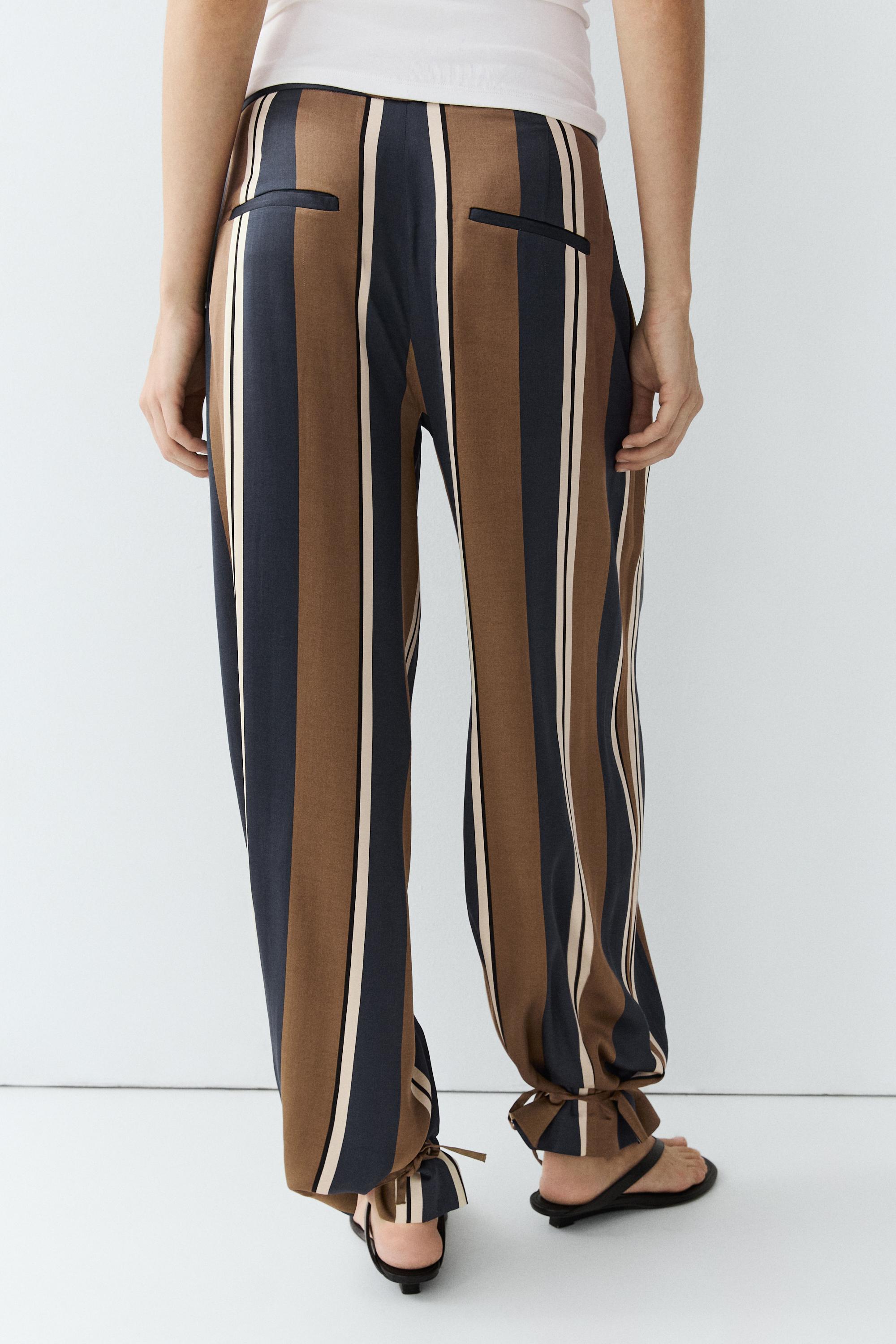 Pantalon satiné bas à nouer