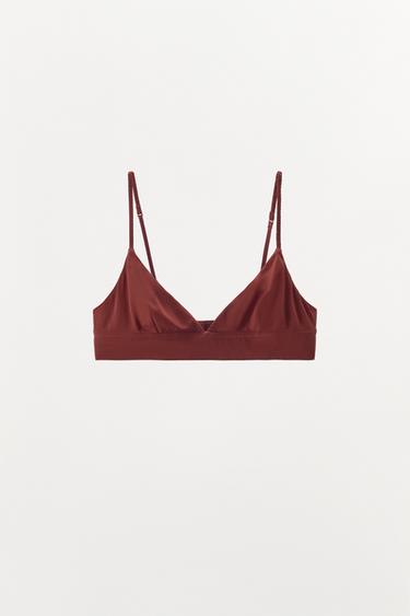 BRALETTE TRIANGLE AVEC SOIE LIMITED EDITION - Grenat de Zara - Image 5