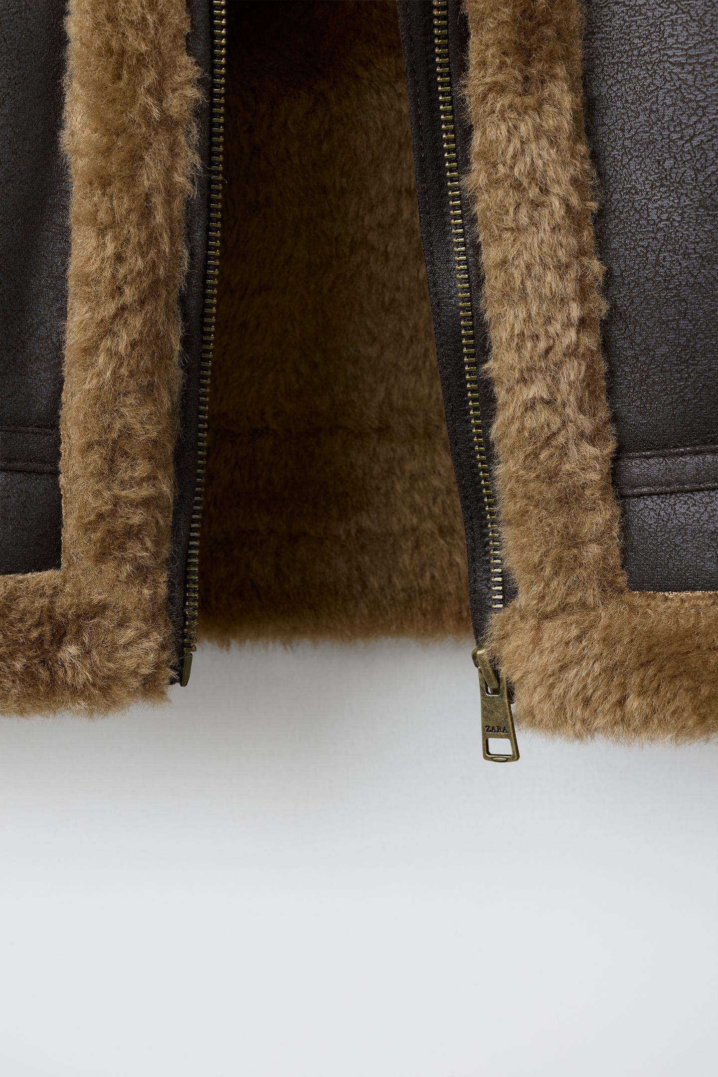 Детская куртка Zara Double-Faced, цвет: Коричневый — фото 8
