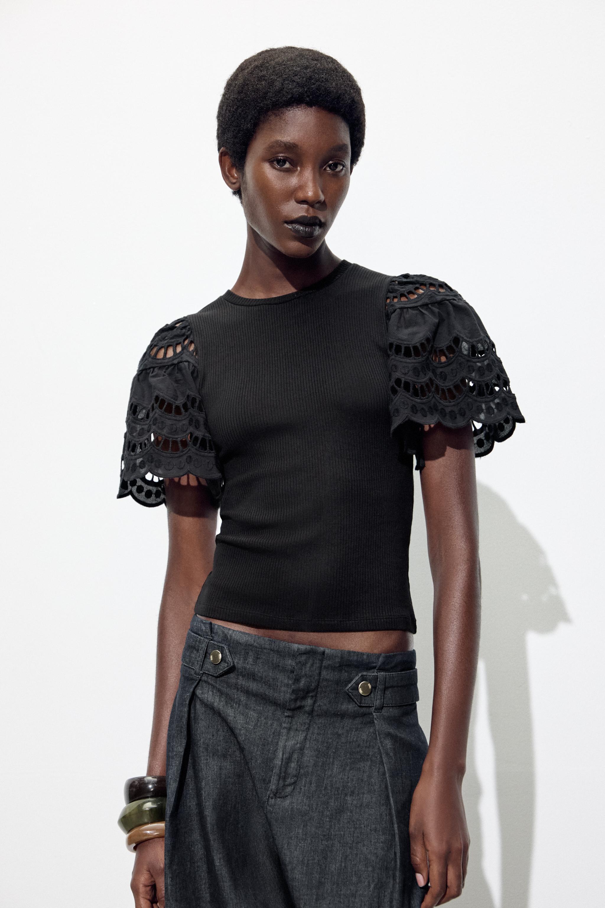 EMBROIDERED SLEEVE SHIRT