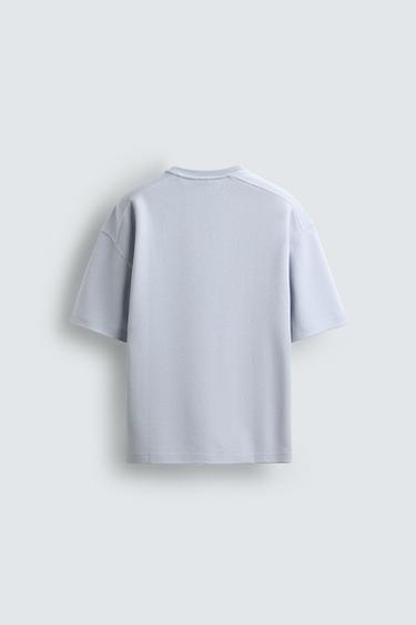 SWEAT COUPE RELAXED INTERLOCK - Bleu ciel de Zara - Image 6