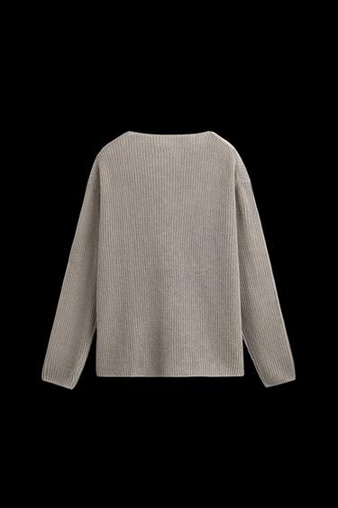 HEMP KNIT JUMPER - Stone by Zara