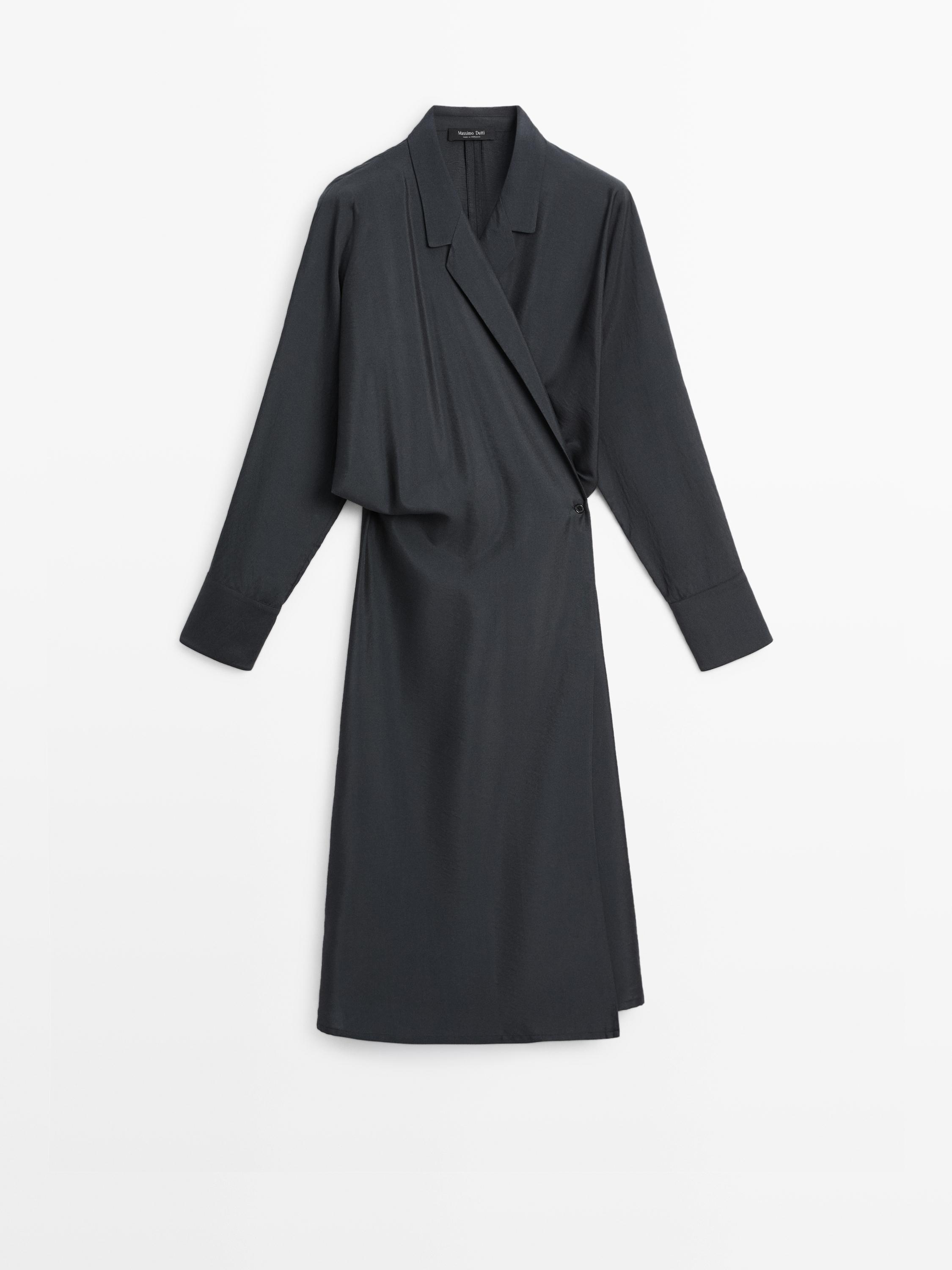Robe midi drapée