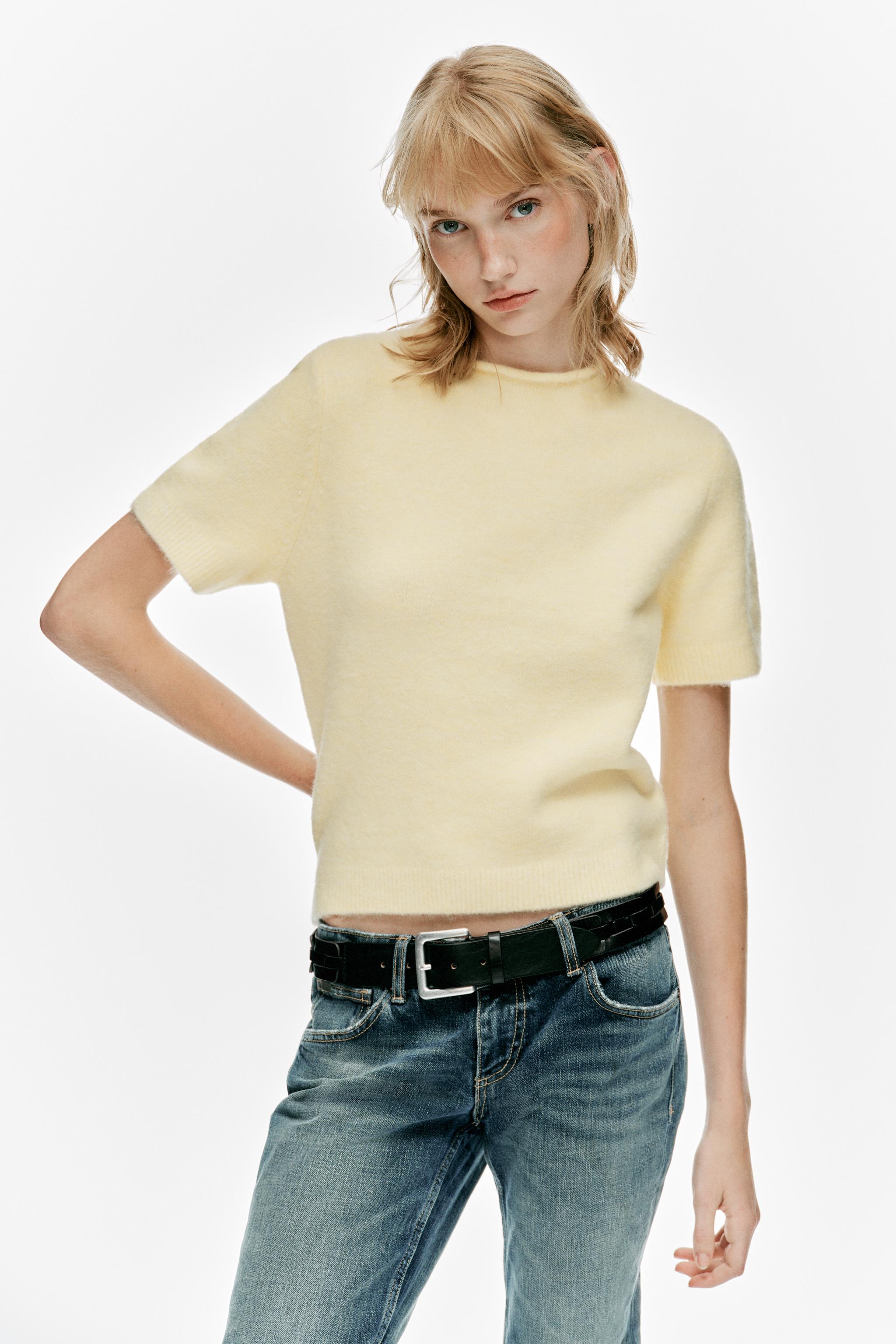 Zara SOFT KISA KOLLU TRİKO KAZAK görsel 2