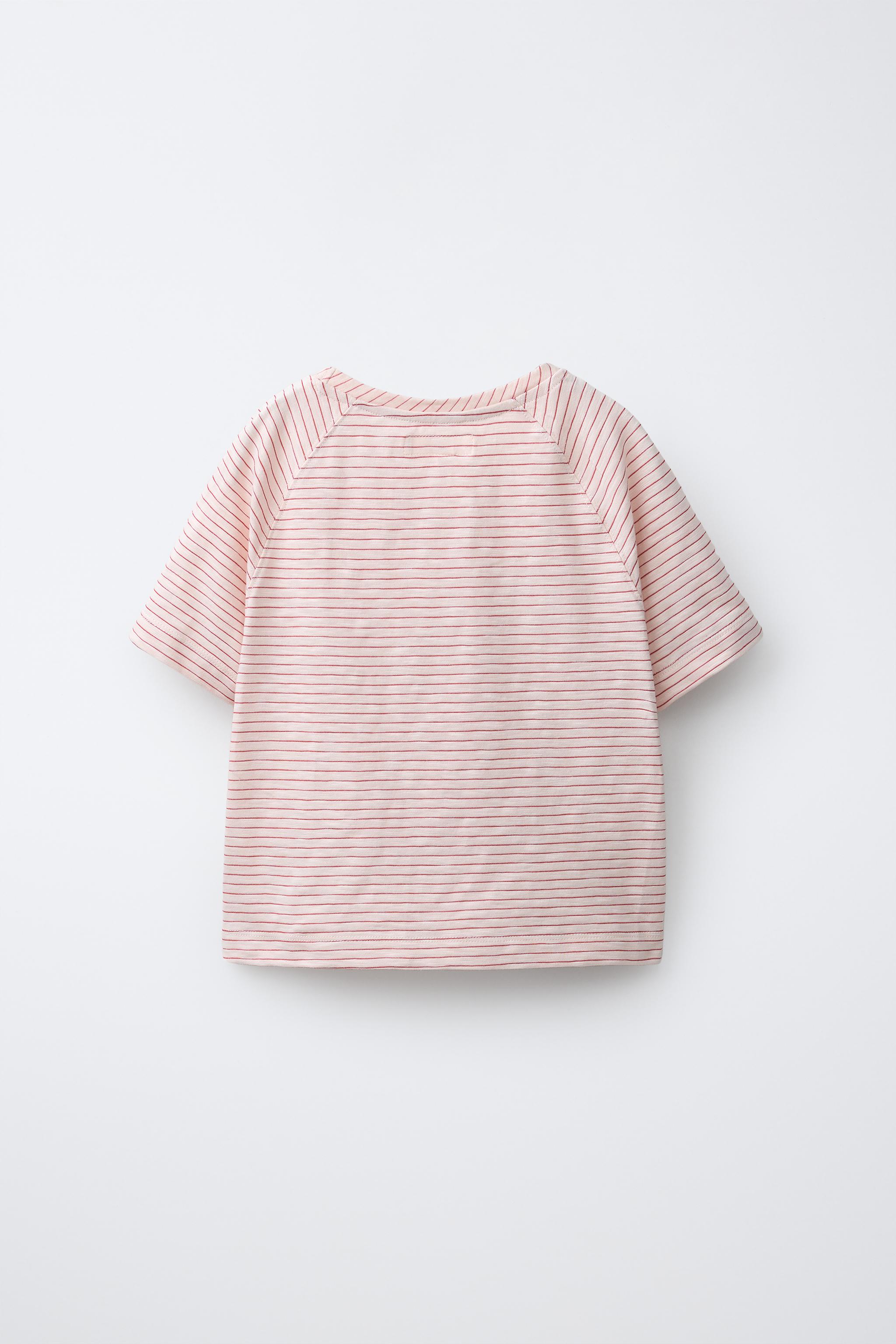 STRIPED RAGLAN SLEEVE T-SHIRT