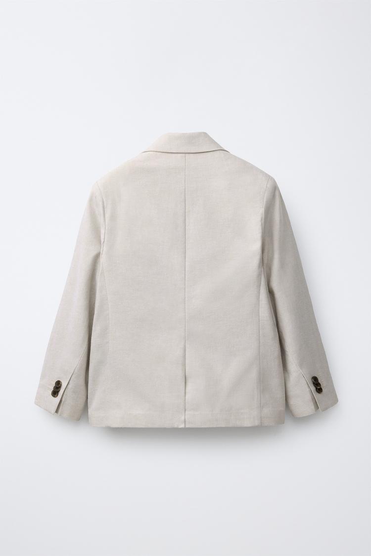 Blazer sastre de algodón y lino 5