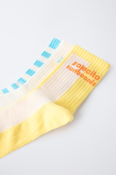 3-PACK OF SUNNY KNEE-HIGH SOCKS - Turquoise by Zara - Image 1