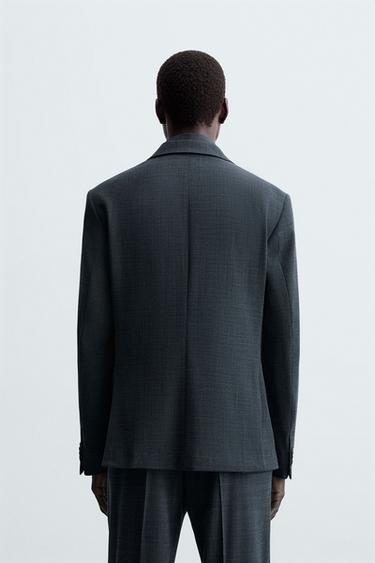 TEXTURED SUIT BLAZER - Blue / Indigo by Zara - Image 2