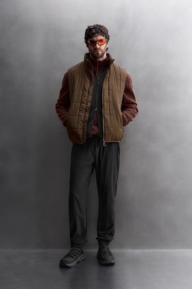 TECHNICAL PUFFER GILET - Brown by Zara - Image 0