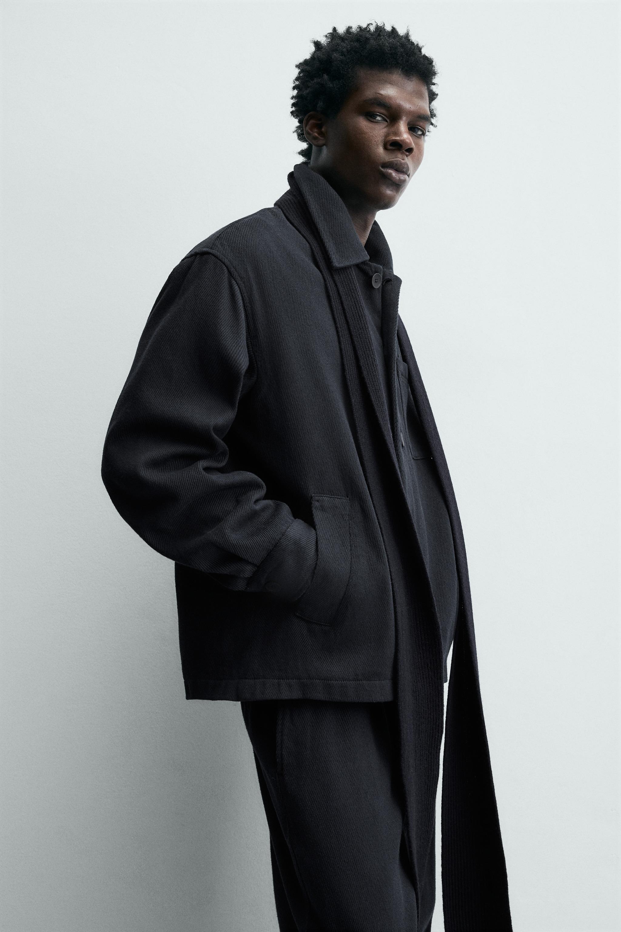 TEXTURED POCKET OVERSHIRT