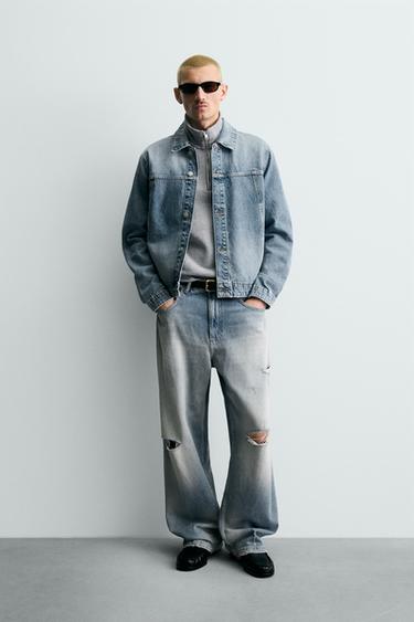 BASIC DENIM JACKET - Mid-blue by Zara