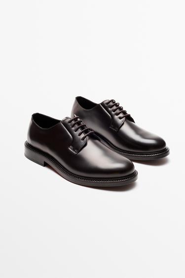 Leather dress blucher shoe — Brown 2
