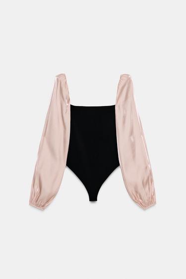 BODY STRETCH COMBINÉ - Noir de Zara - Image 3