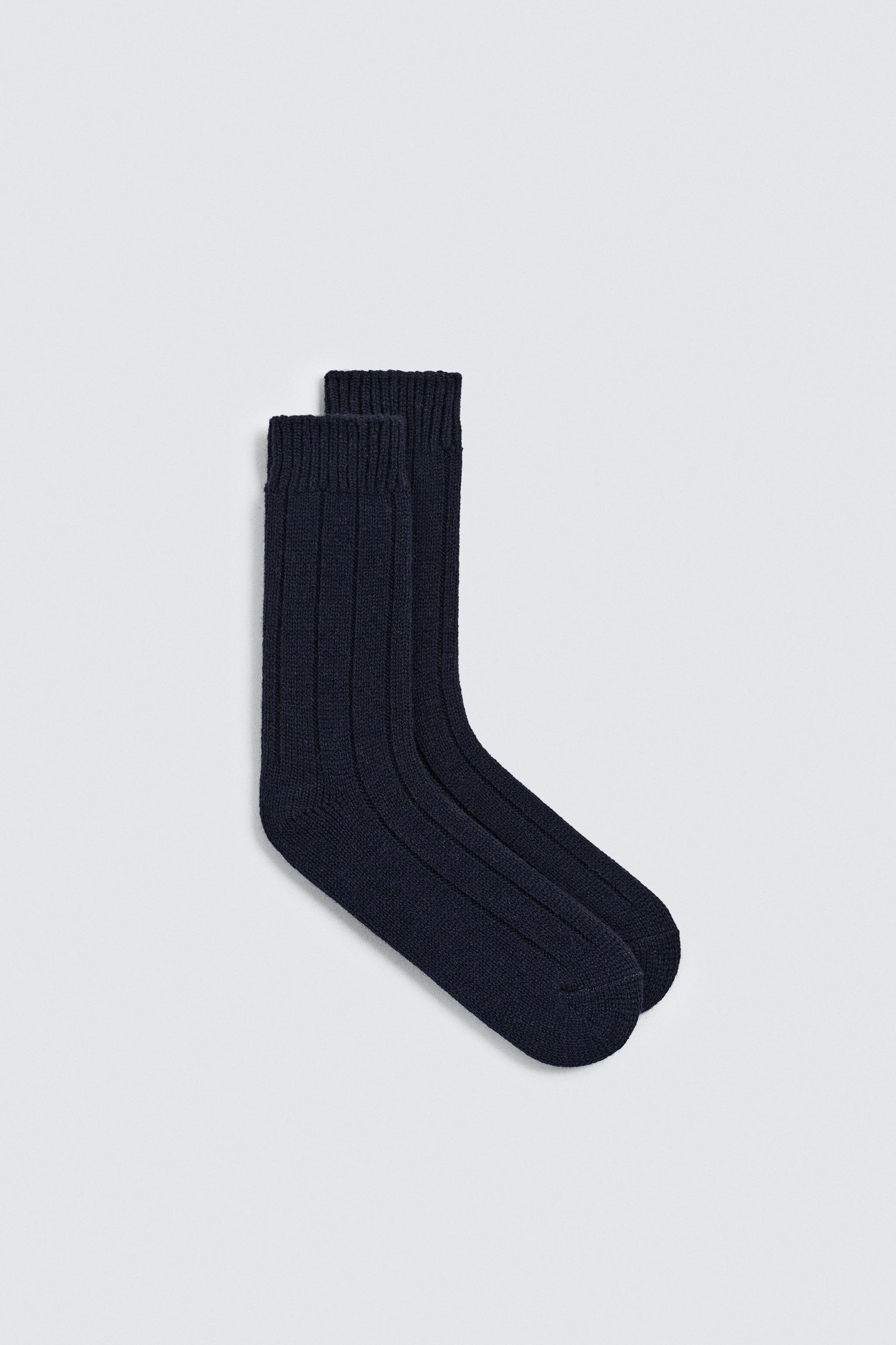RIBBED WOOL BLEND SOCKS AARON LEVINE X ZARA