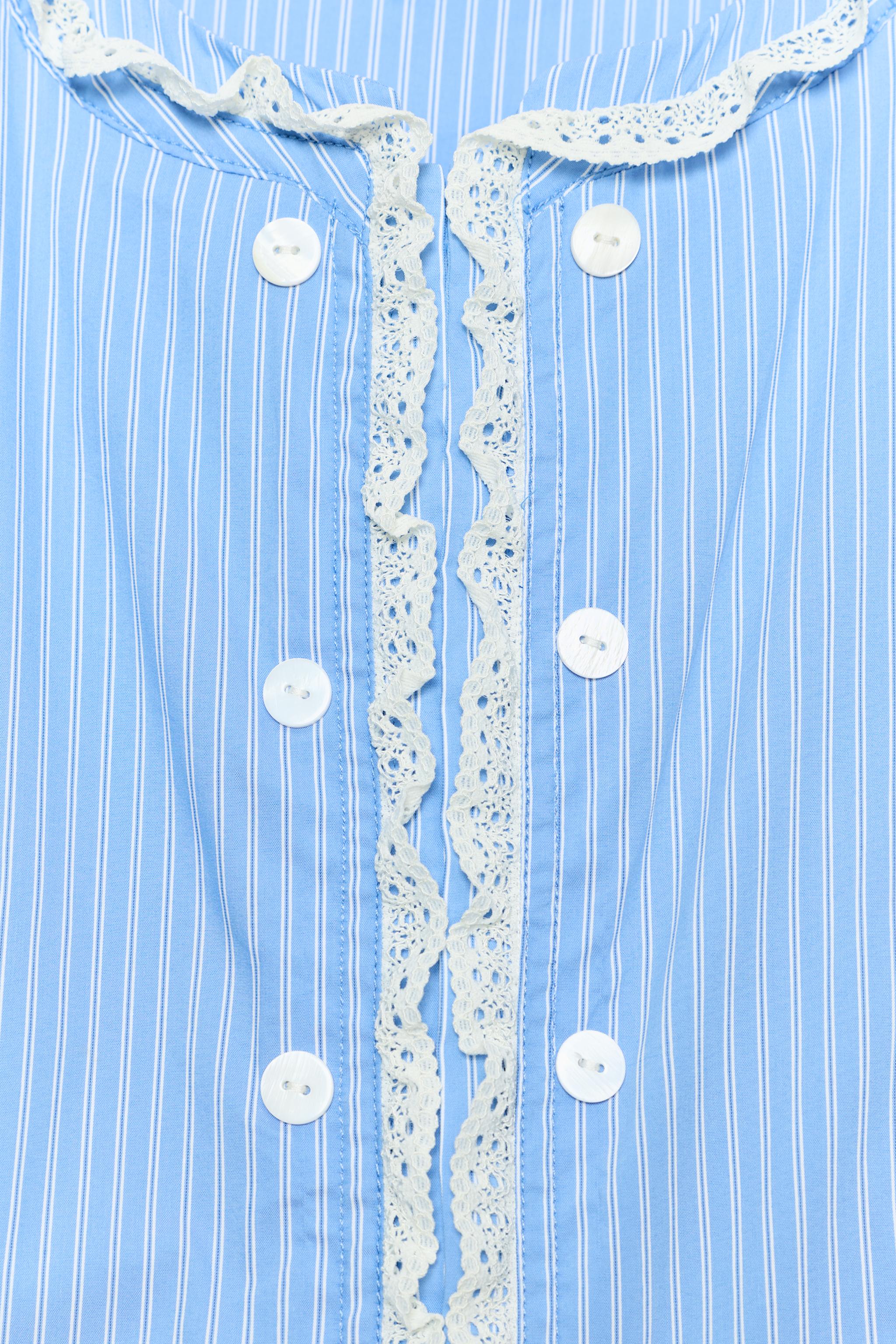 STRIPED LACE POPLIN JACKET