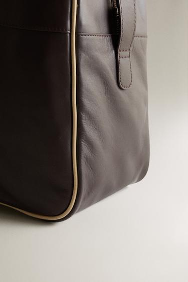 LEATHER GOLF BAG - Brown by Zara - Image 2