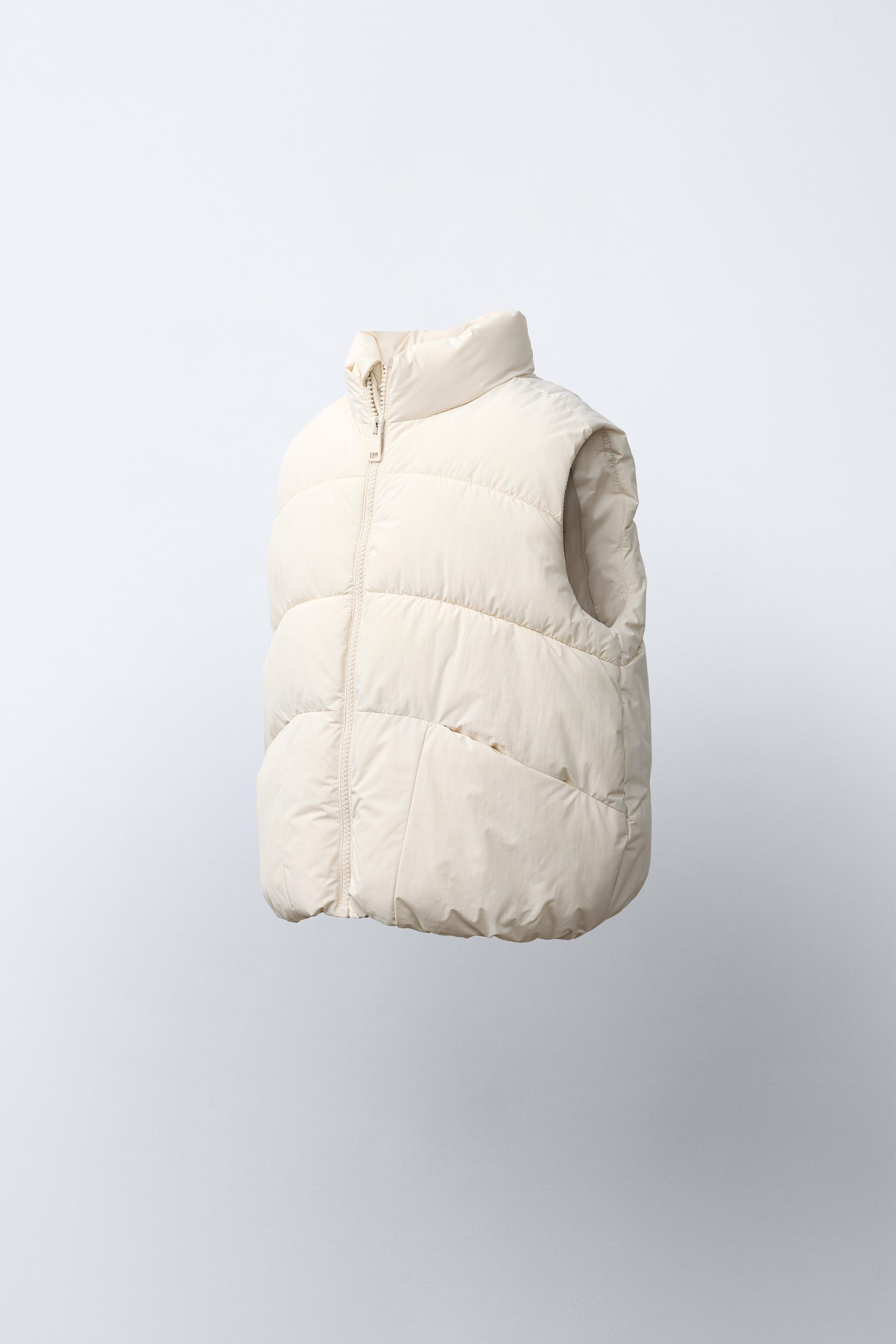 SOLID WATER REPELLENT VEST — Ecru