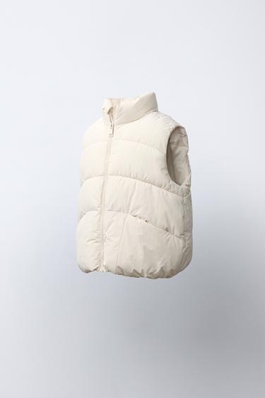 SOLID WATER REPELLENT VEST — Ecru 2