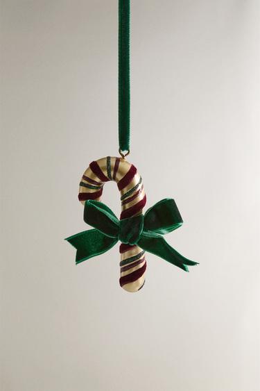 CANDY CANE CHRISTMAS TREE DECORATION - Green by Zara - Image 0