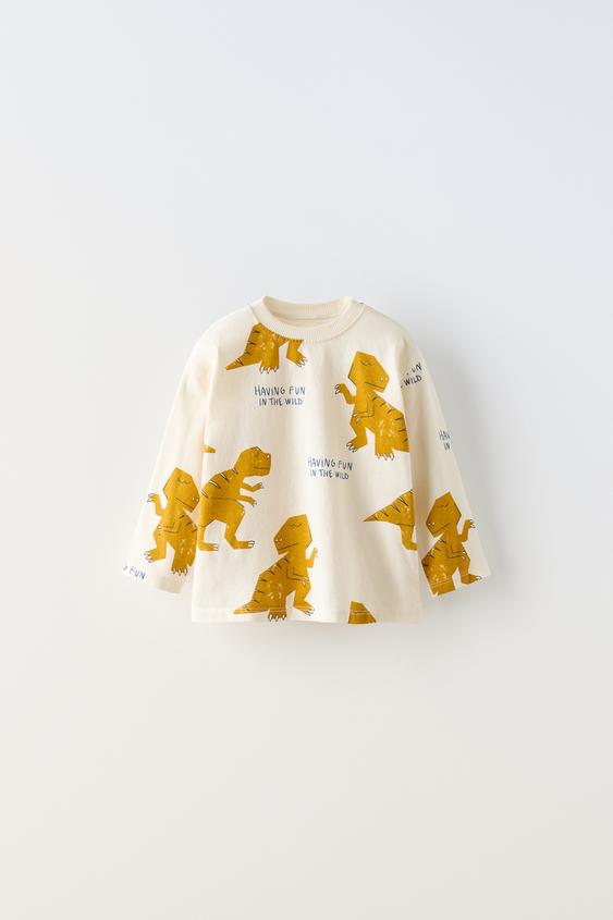 DINOS T-SHIRT - Ecru | ZARA Australia