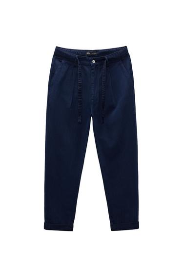 CARROT FIT TROUSERS WITH BELT