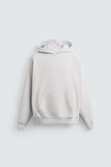 SWEAT À CAPUCHE BASIQUE - Gris perle de Zara