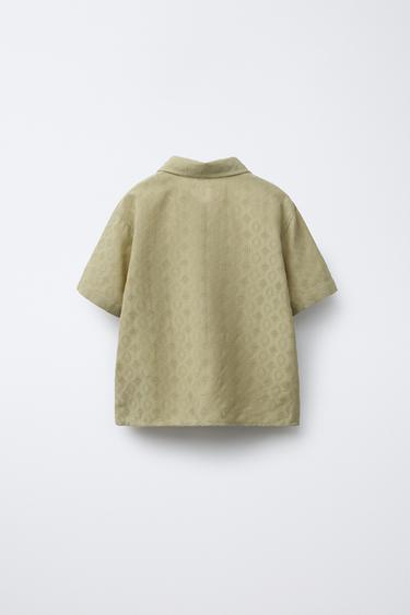 JACQUARD SHIRT - Green by Zara - Image 1
