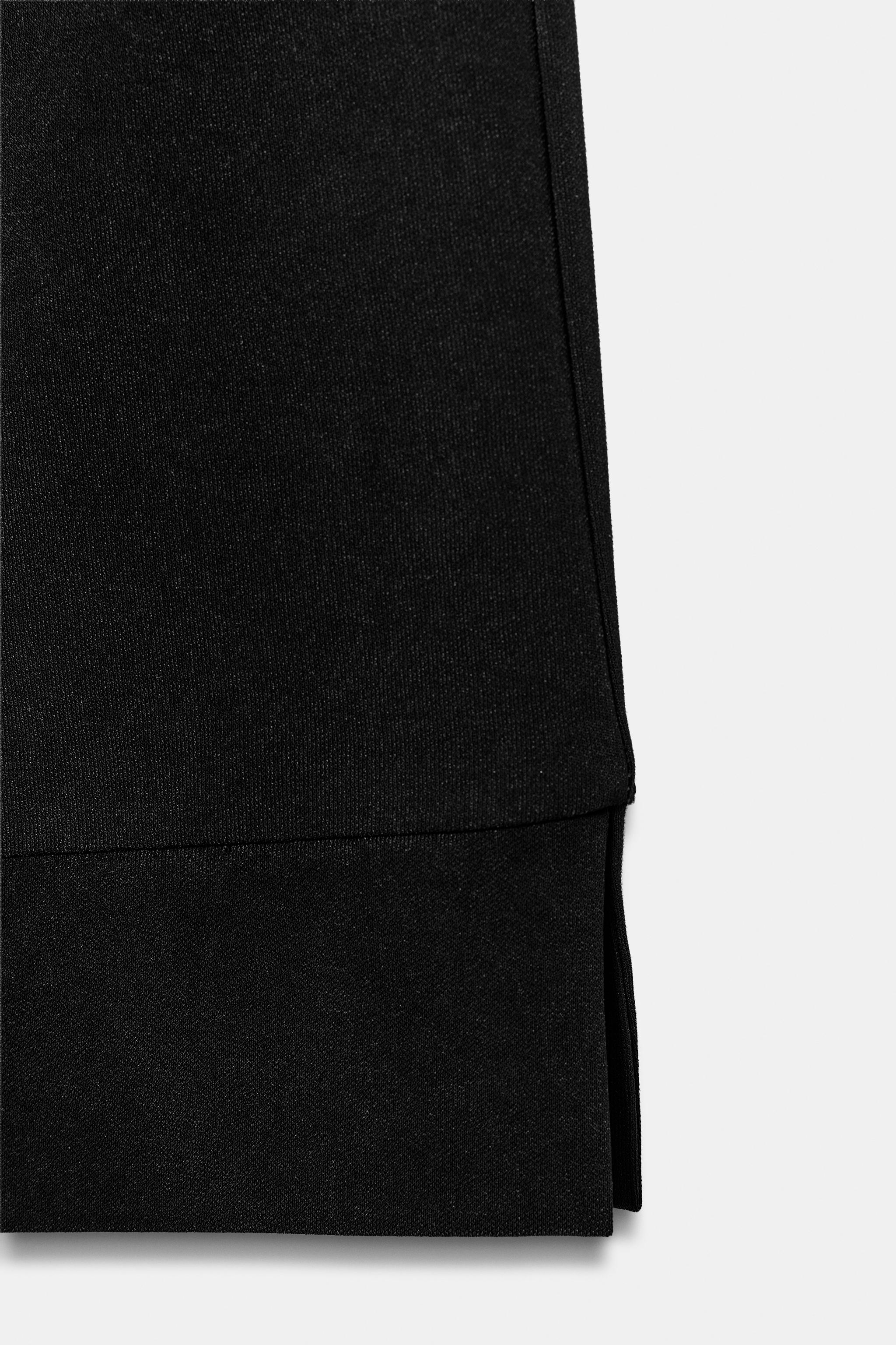 Женские брюки Zara STRAIGHT LEG CREPE PANTS WITH OPENINGS — фото 10