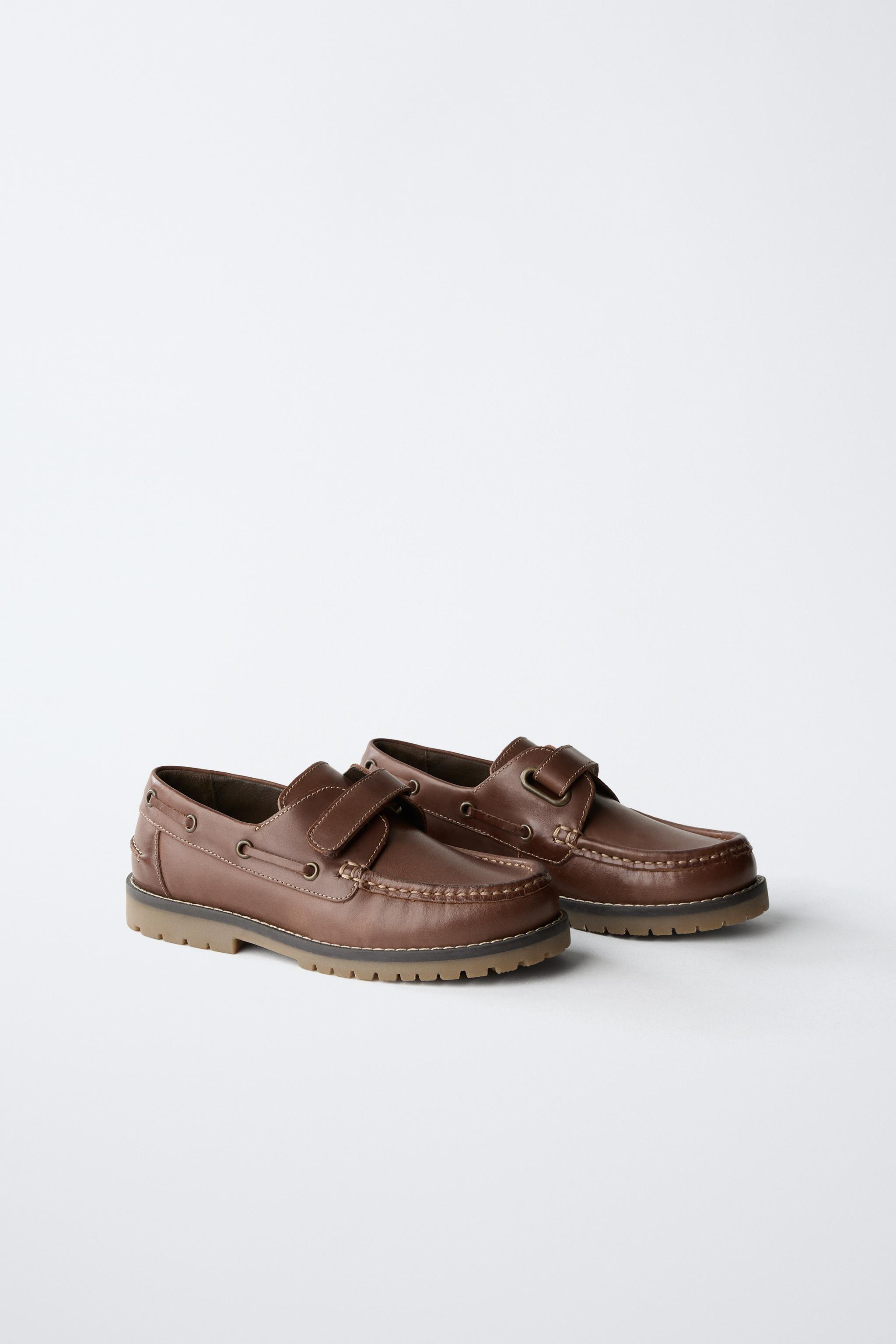 【美品】SOPHNET Leather Deck Shoes LEATHER DECK SHOES - Brown | ZARA United States