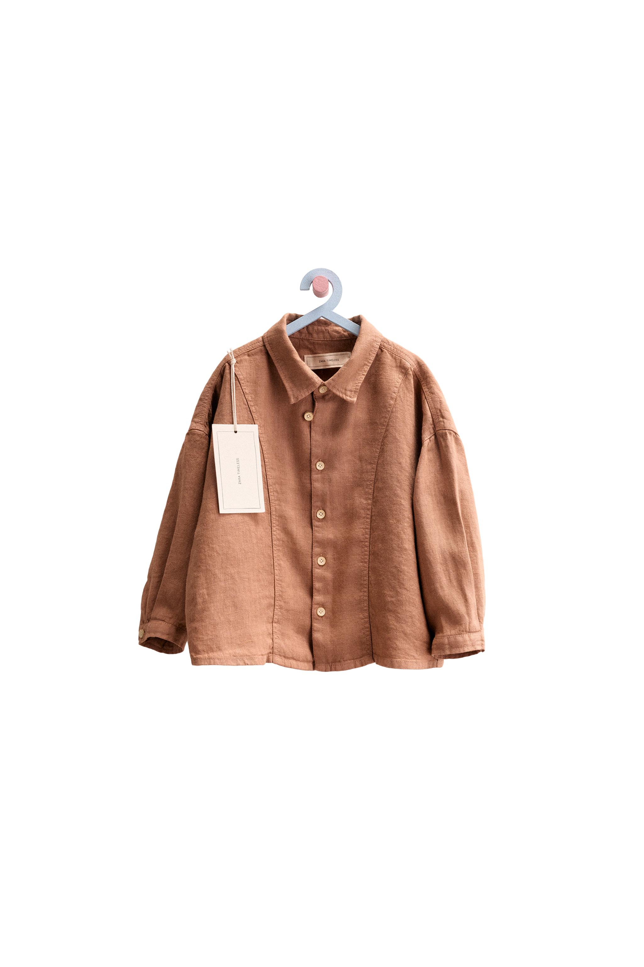 ZARA TIMELESS - リネン100%シャツジャケット - クレイ | ZARA Japan 