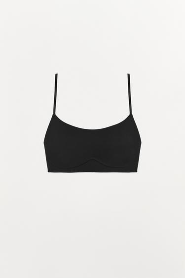 SOUTIEN-GORGE AVEC POLYAMIDE - Noir de Zara - Image 2