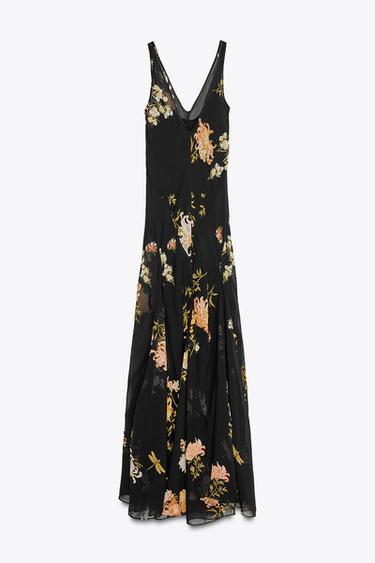 ROBE IMPRIMÉE COLLECTION ZW - NOIR/ORANGE de Zara - Image 6
