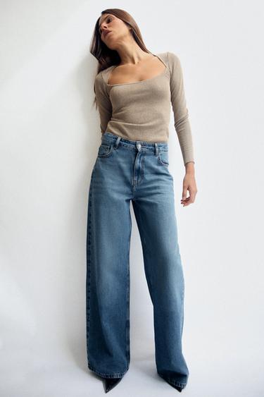 ДЖИНСЫ Z1975 WIDE LEG С ВЫСОКОЙ ПОСАДКОЙ — ВЫЦВЕТШИЙ СИНИЙ от Zara — изображение 0