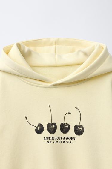 CHERRY PRINT SWEATSHIRT - Yellow by Zara - Image 2
