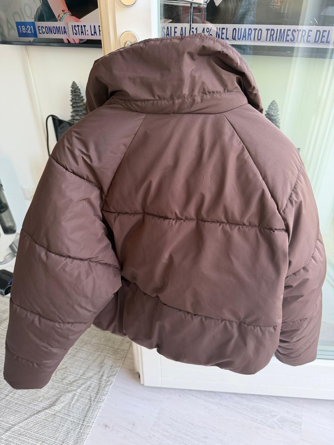 PUFFER BOMBER JACKET WITH FAUX FUR LAPEL - Image 2