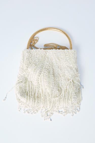 APPLIQUÉ HANDBAG - Ecru by Zara