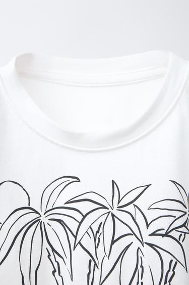 T-SHIRT IMPRIMÉ - Blanc de Zara - Image 2