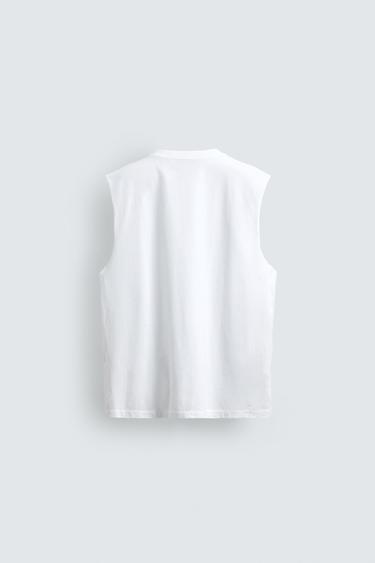 LIGHTWEIGHT RELAXED FIT TANK TOP - White by Zara - Image 6