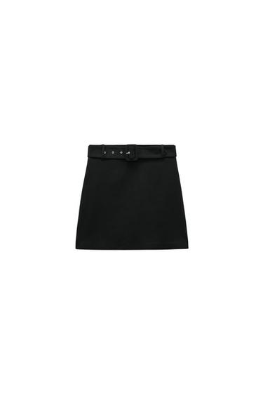 BELTED MINI SKIRT