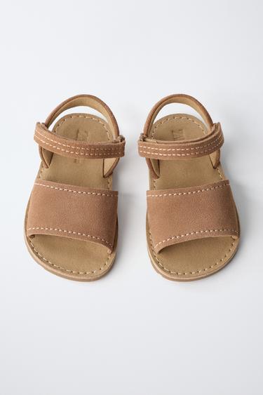 SANDALES EN CUIR PIEDS NUS - Marron de Zara - Image 4