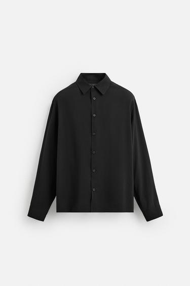 RELAXED FIT SHIRT - Black by Zara