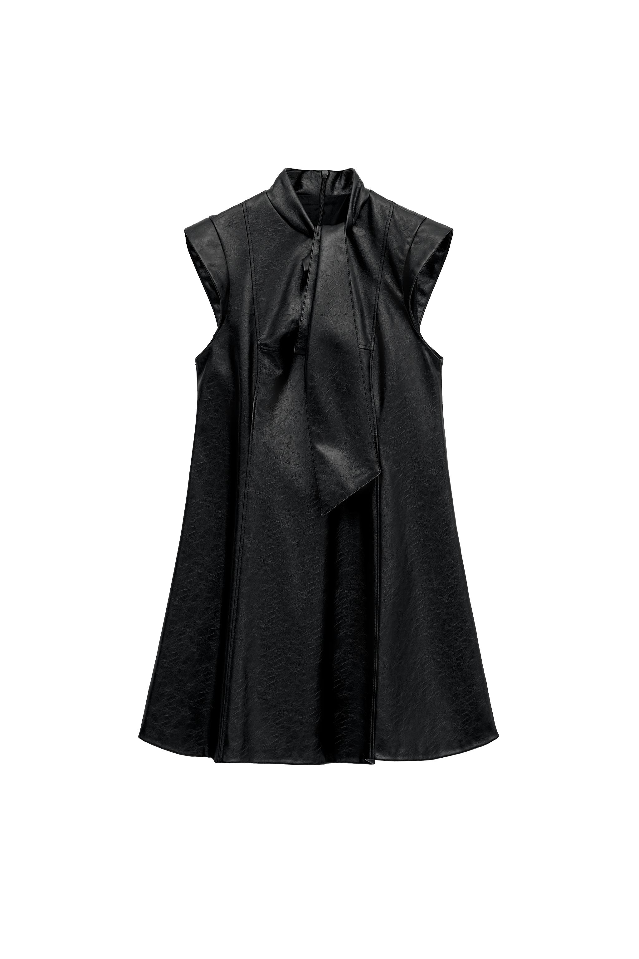 VESTIDO MINI EFECTO PIEL