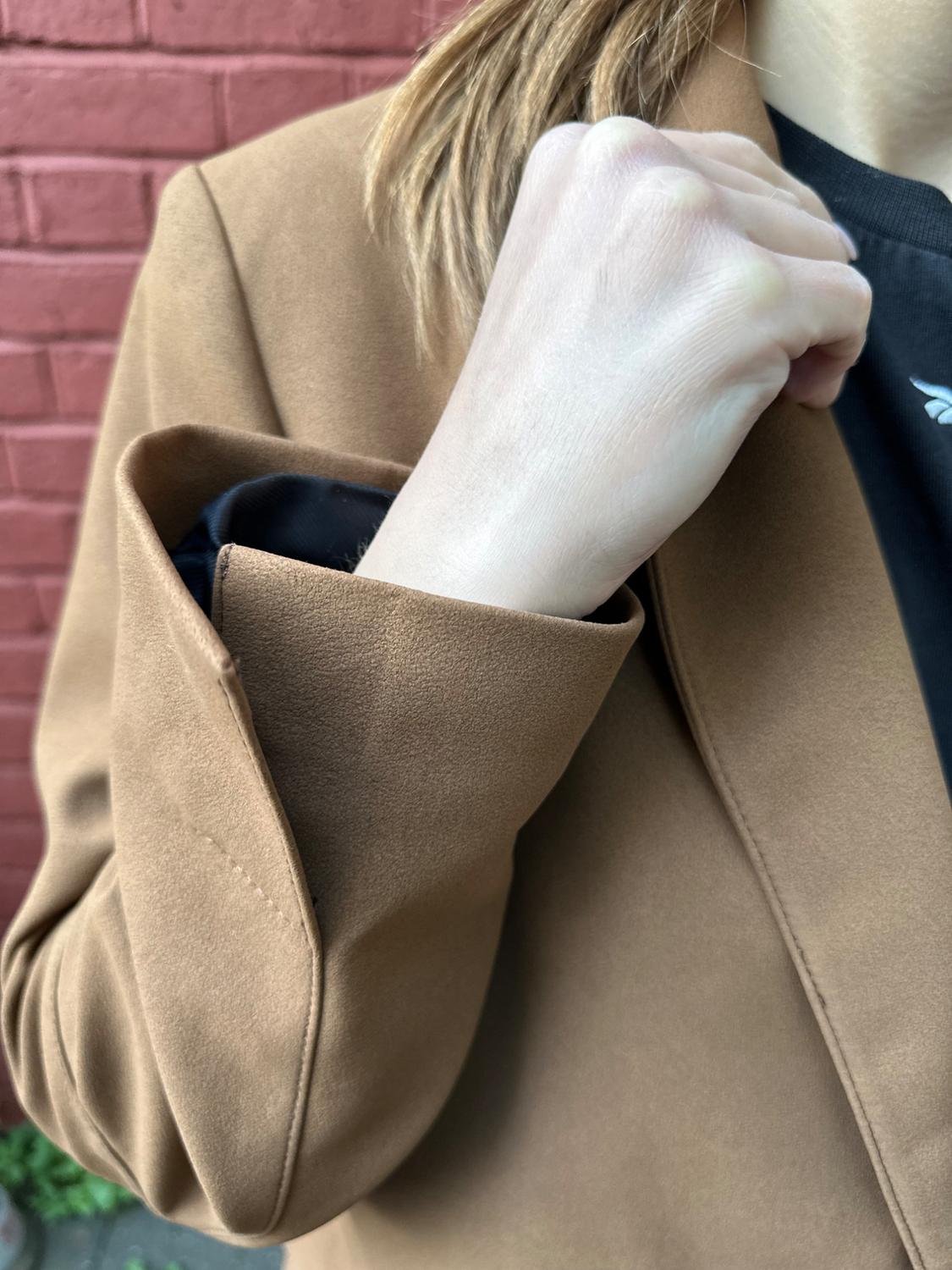 FAUX SUEDE STRAIGHT BLAZER - Image 6