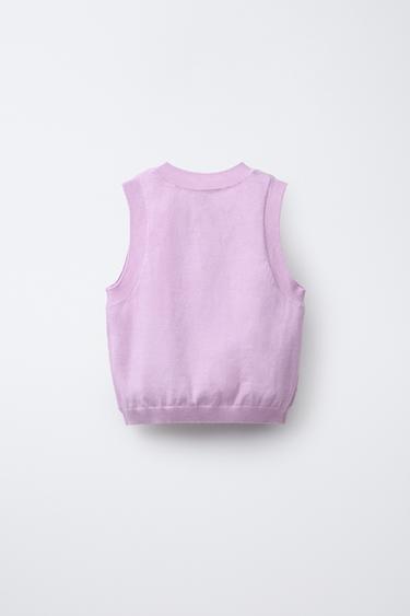 TOP EN MAILLE À SEQUINS - Mauve de Zara - Image 1