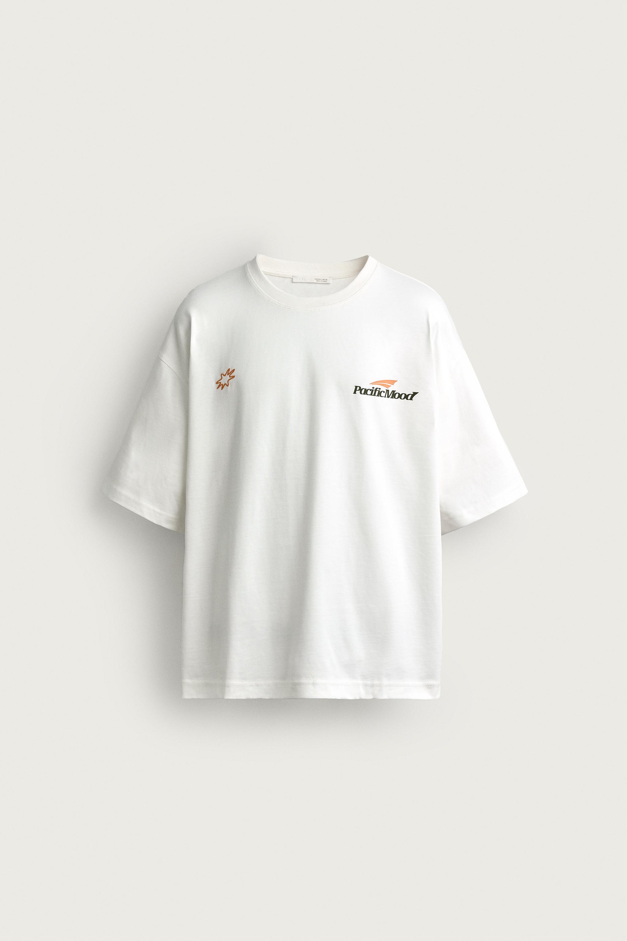 RELAXED FIT COMBINATION GRAPHIC T-SHIRT — White