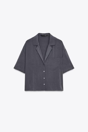 CHEMISE FLUIDE MANCHES COURTES - Plomb de Zara - Image 5